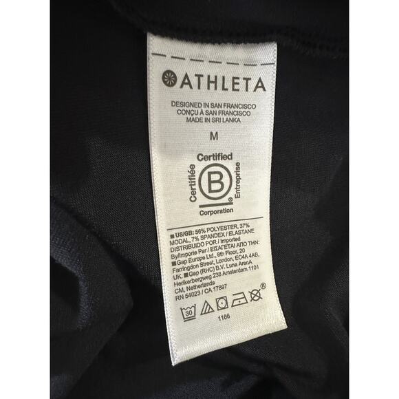 NWT Athleta Cool Down Black Long Sleeve Modal Drawstring Yoga Top Size Medium M - Picture 5 of 13